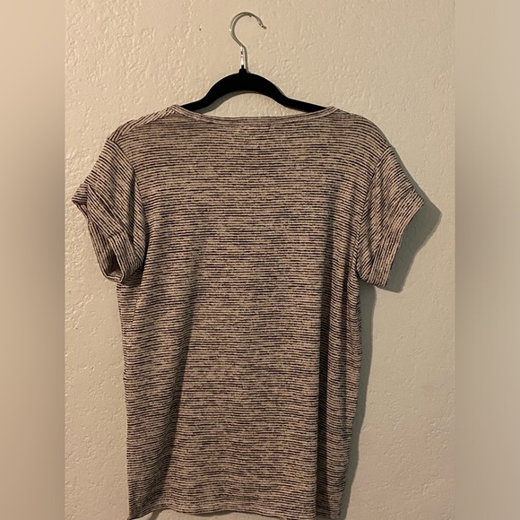 Rag & Bone The Knit V-Neck Striped Tee - Picture 2 of 8